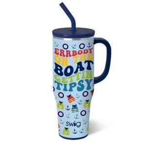 NEW SWIG LIFE errbody on the boat 40oz mega tumbler in blue
